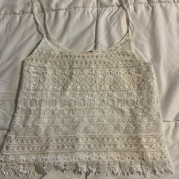 H&M Bodycon White Lace Crop Top - Picture 3 of 6